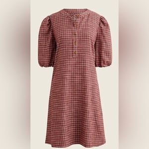 Popover dress in brushed flannel